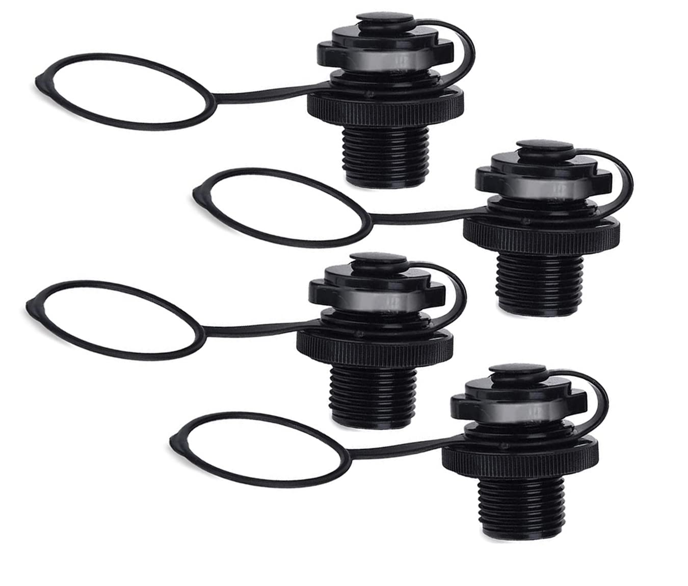 **Inflatable Boat Air Valve Screw Replacement - 4PCS One-Way Inflation Spiral Air Plugs for Inflatable Boats, Kayaks & Rafts - Durable & Leak-Proof Design**    *(Perfect for Outdoor Water Sports, Fishing, and Emergency Repairs)*