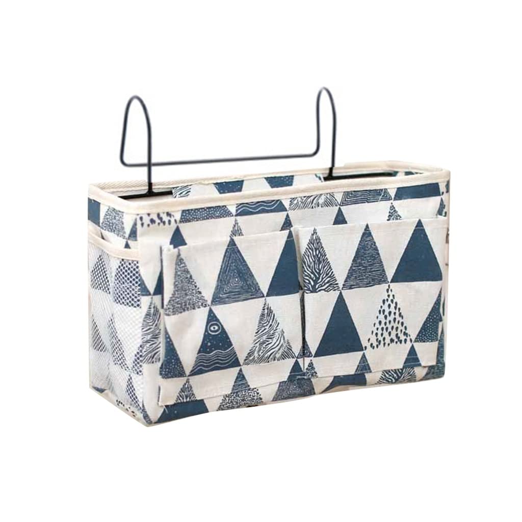 Canvas Hanging Storage Organizer with Hook - Perfect for Bedside, Magazine, Phone & Home Organization (30x11x18.5cm, Multiple Colors) - Ideal for Small Space Storage in Dorm Rooms, Bathrooms & Closets