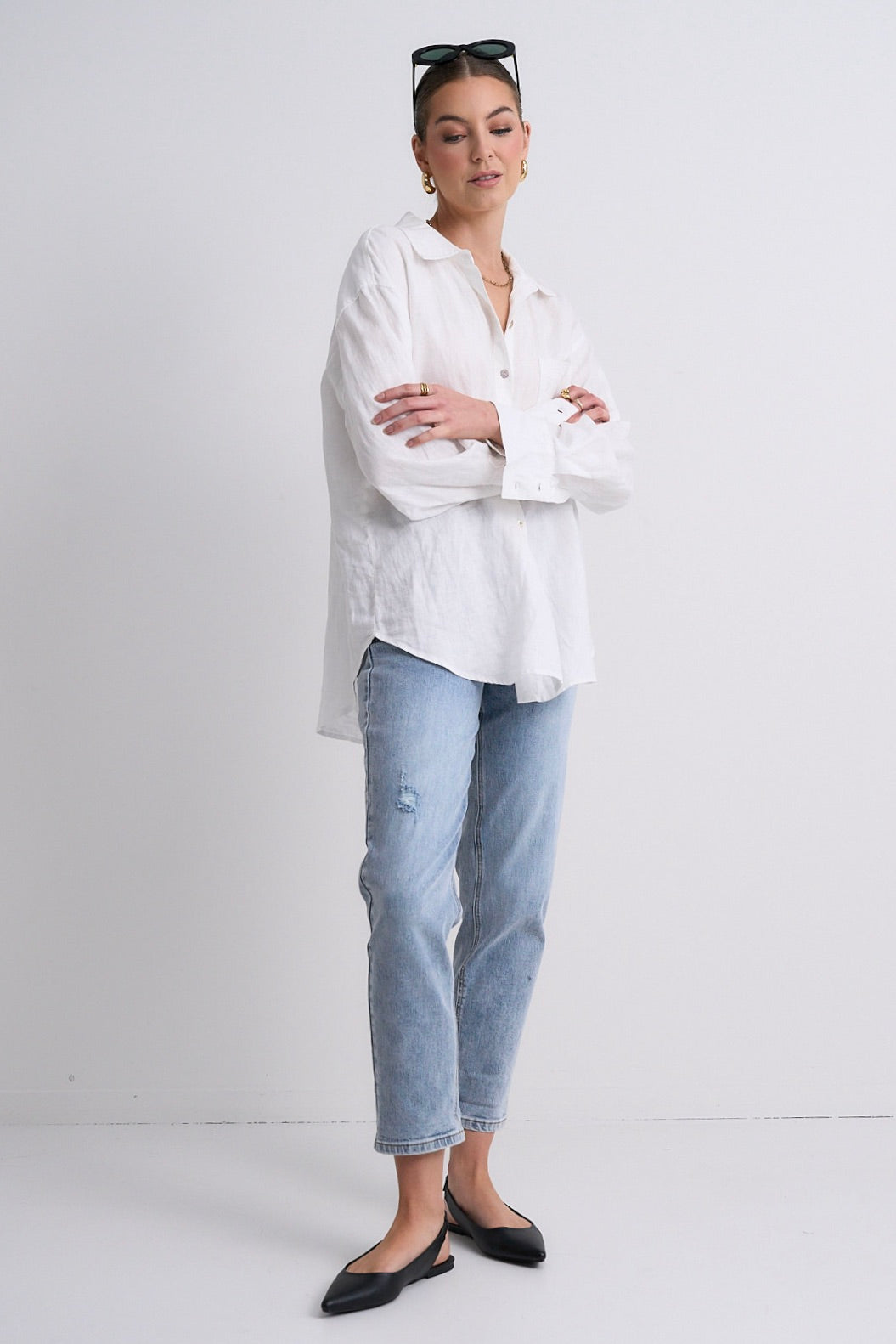 Amelia Mid Blue Mid Rise Slim Leg Jeans for Women - Comfortable & Stylish Denim Pants for Casual Wear, Office & Everyday Outfits