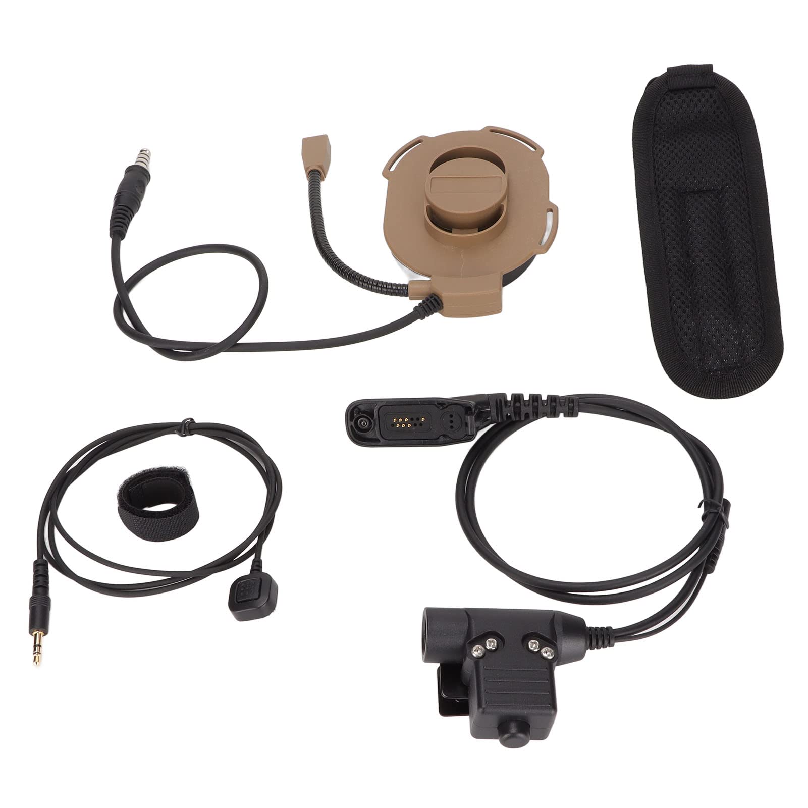 Yoidesu Motorcycle Helmet Headset - 8 Ohm Helmet Headphone with U94 PTT Finger Mic & Unilateral Earpiece for Motorola XIR P8268 P8668 DP4400 DP4800 - Perfect for Motorcycle Communication & Riding Safety