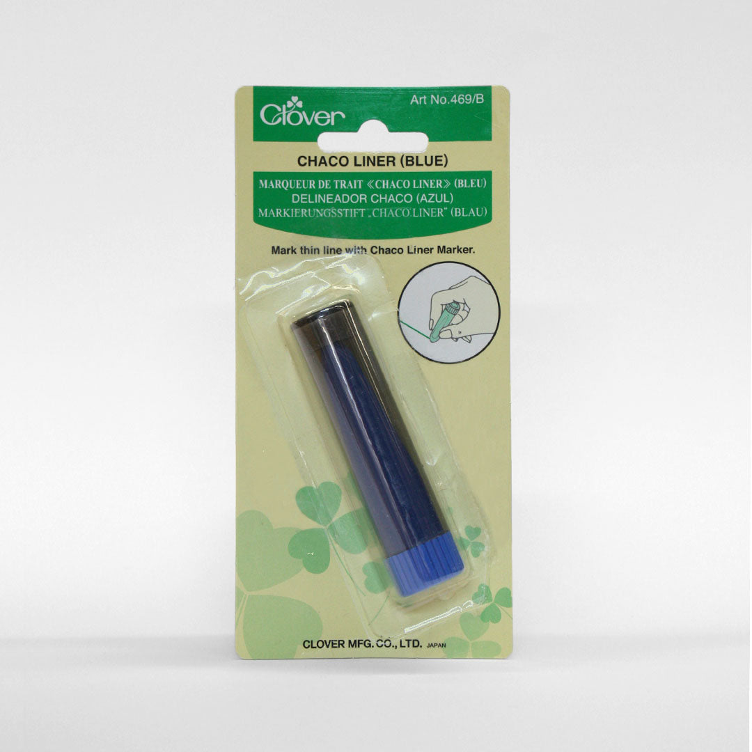 Clover Chaco Liner Blue - Washable Fabric Marking Pen for Sewing, Quilting & Crafts - Perfect for DIY Projects & Fabric Patterns