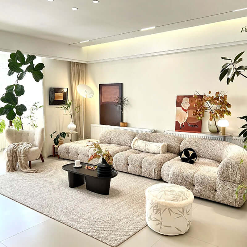 Luxury Modern Modular Sectional Sofa - Custom Fabric Options for Living Room, Lounge & Home Theater - Comfortable & Stylish Sofa Set for Family Gatherings & Entertainment