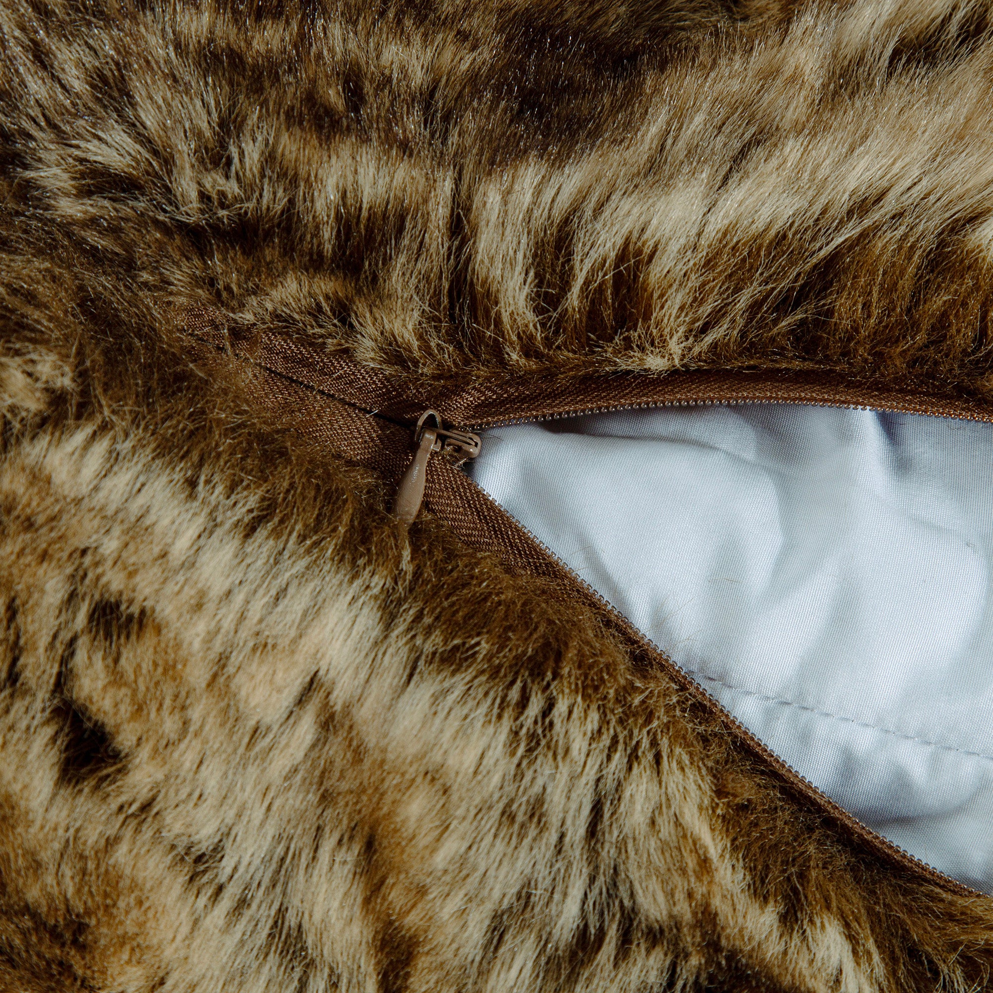 Luxury Faux Wolf Fur Euro Sham Pillow Cover - Soft & Realistic Decorative Pillowcase for Bedroom, Couch, Sofa - Perfect for Cozy Winter Decor & Home Styling