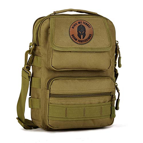 Nihil ME Terret PVC Patch - 3D Rubber Spartan Army Military Hook & Loop Morale Patch - Tactical Emblem Applique Combat Badge (Brown) - Perfect for Tactical Vests, Backpacks & Military Gear Customization