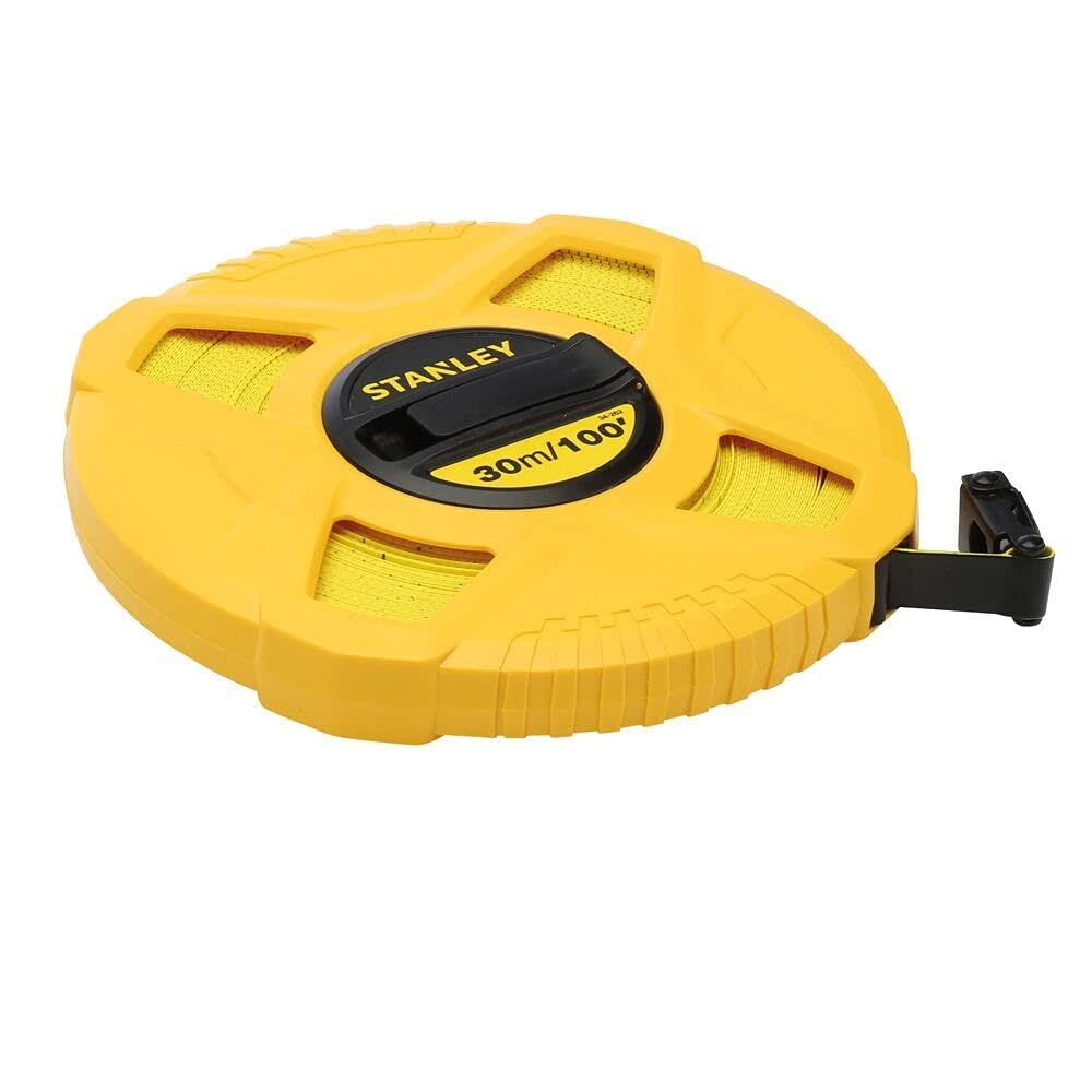 STANLEY 100 ft/30 m Fiberglass Measuring Tape - Heavy Duty, Durable & Waterproof for Construction, Surveying & Outdoor Use