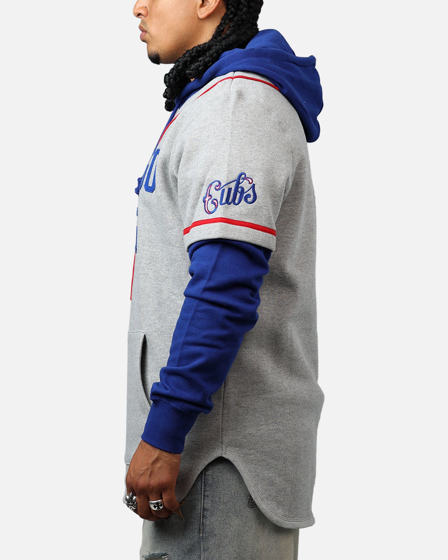 47 Brand Chicago Cubs Game Hoodie Grey/Blue - Men's & Women's MLB Licensed Pullover Sweatshirt for Baseball Fans - Perfect for Game Day, Tailgating & Casual Wear