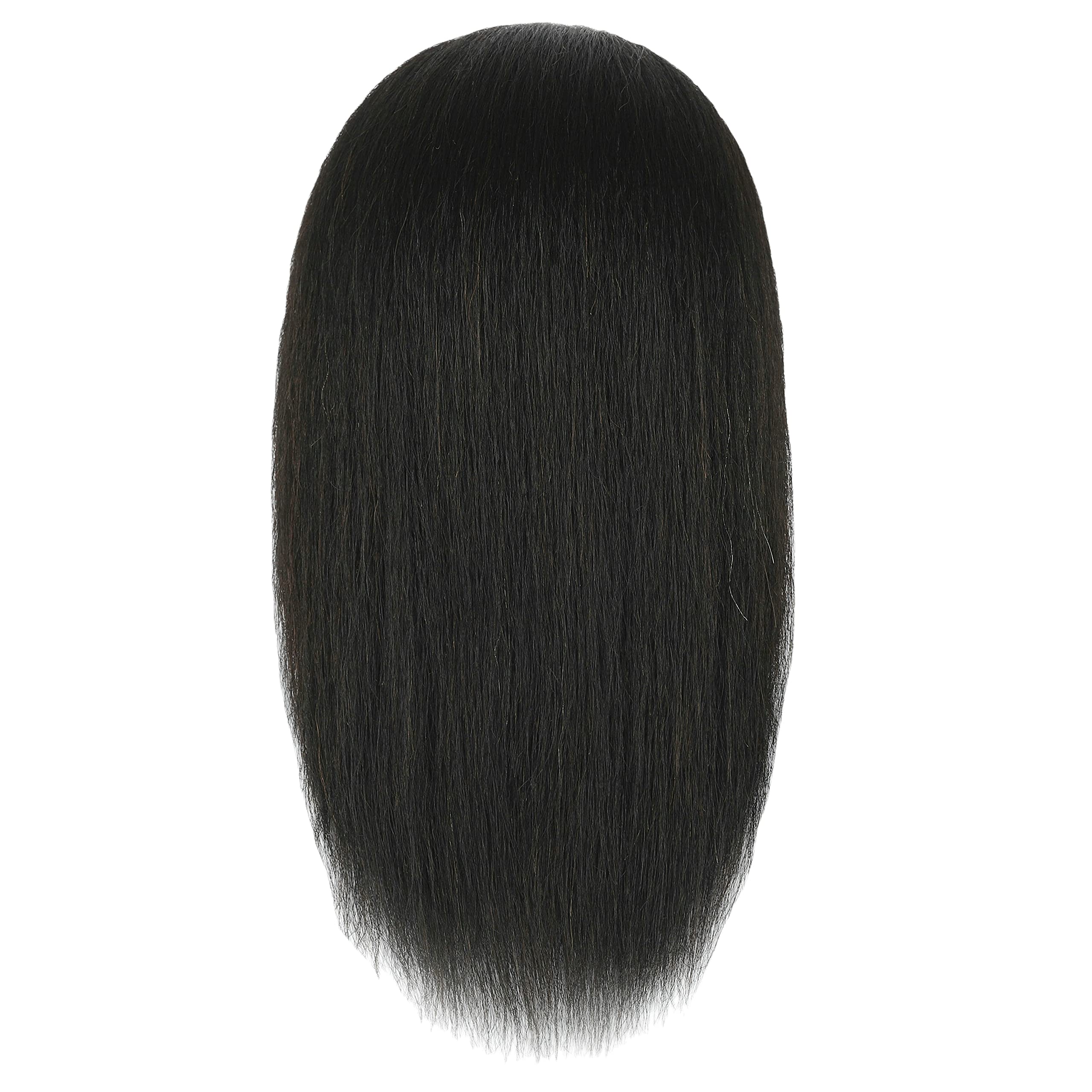 YANGANG 100% Real Human Hair Mannequin Head for Hairdresser Training - Professional Cosmetology Practice Doll with Adjustable Stand & Clamp Holder - Perfect for Salon Styling, Cutting, Coloring & Braiding Practice