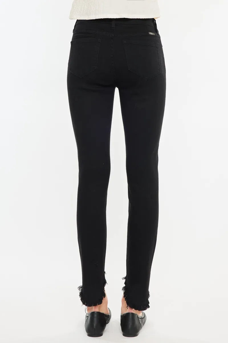 Kancan High Rise Black Ankle Skinny Jeans for Women - Stretchy Slim Fit Denim Pants, Perfect for Casual Outfits, Date Night & Everyday Wear