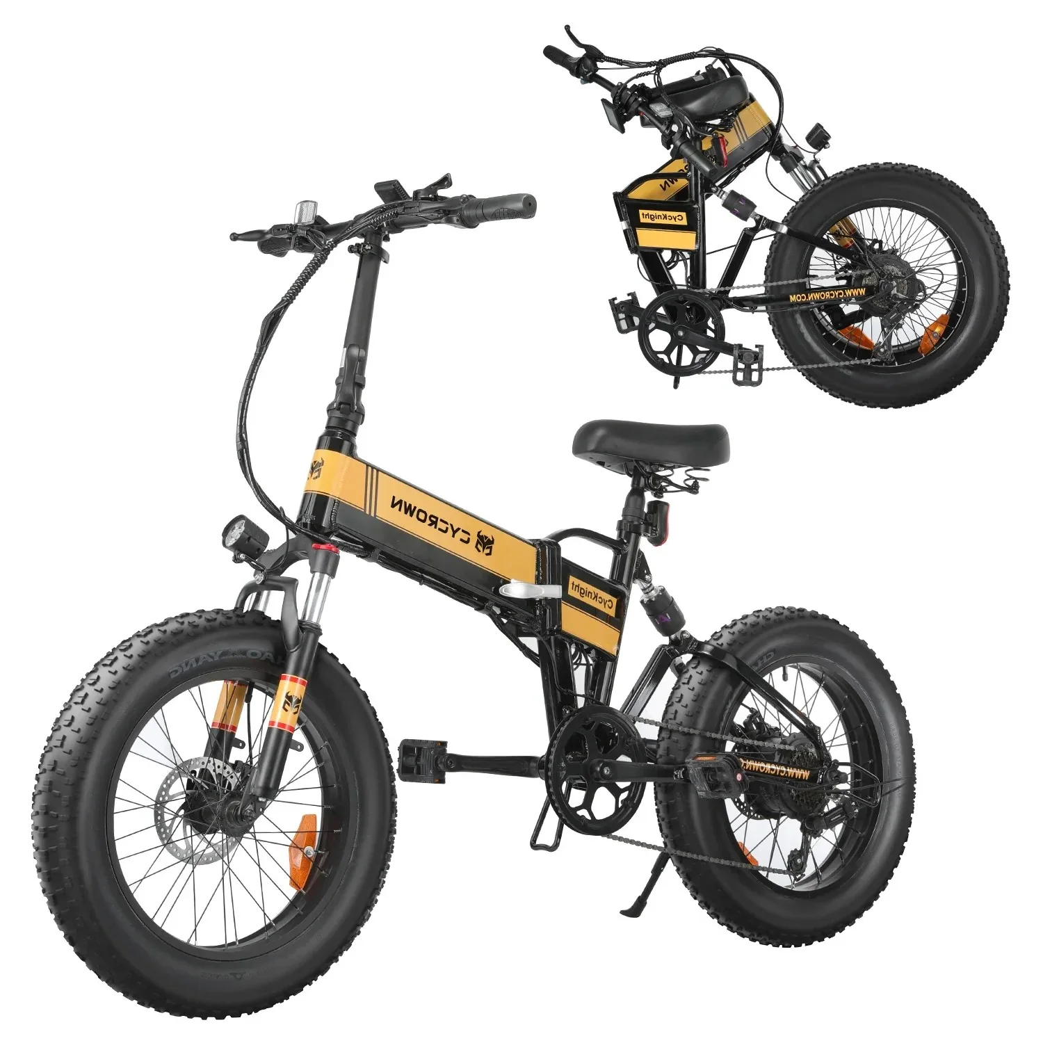 Cycrown CycKnight Fat Tire Folding Electric Bike - 20