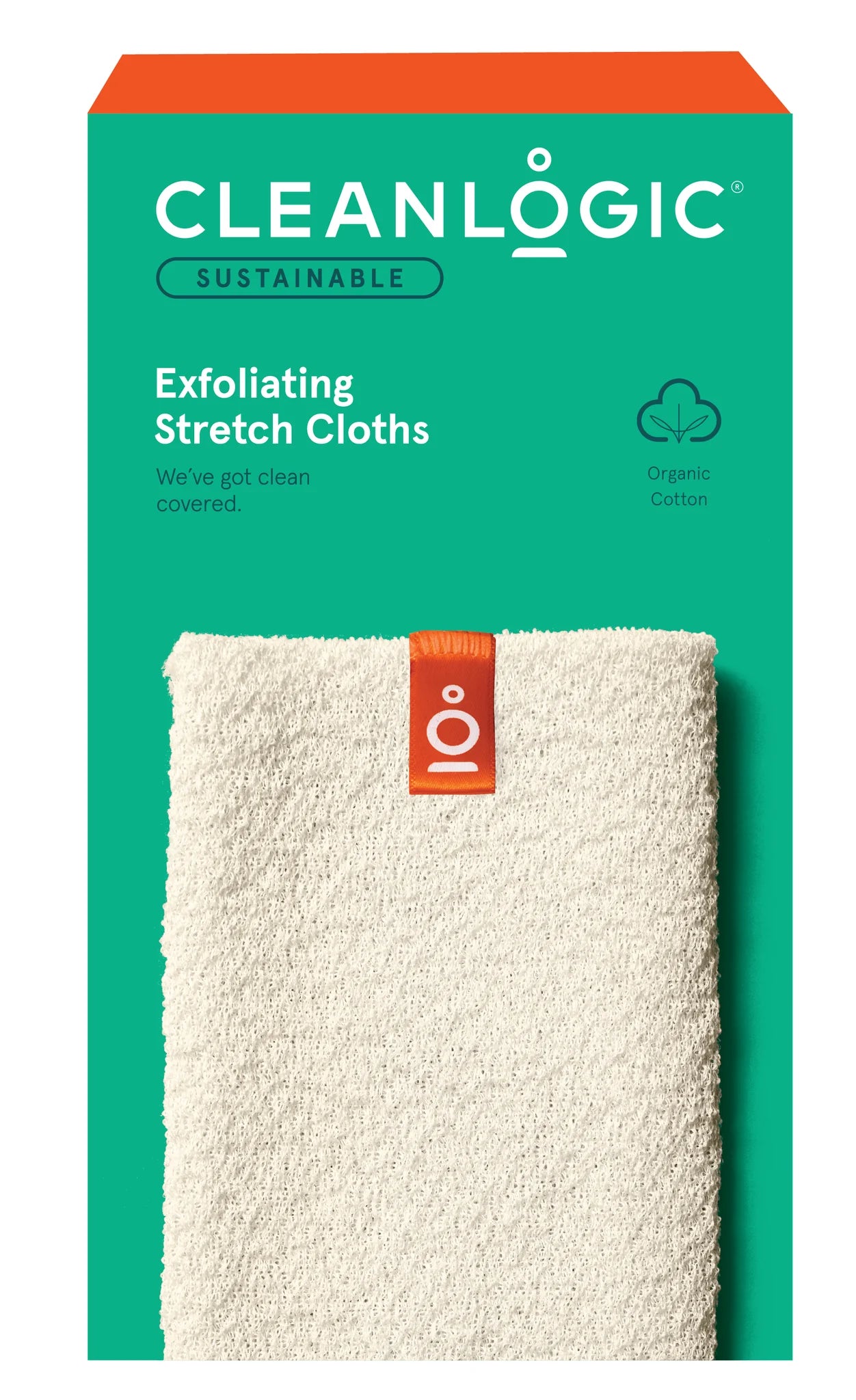 Cleanlogic Sustainable Exfoliating Stretch Cloth - Eco-Friendly Bath & Shower Scrubber for Smooth Skin - Perfect for Spa, Exfoliation & Sensitive Skin Care
