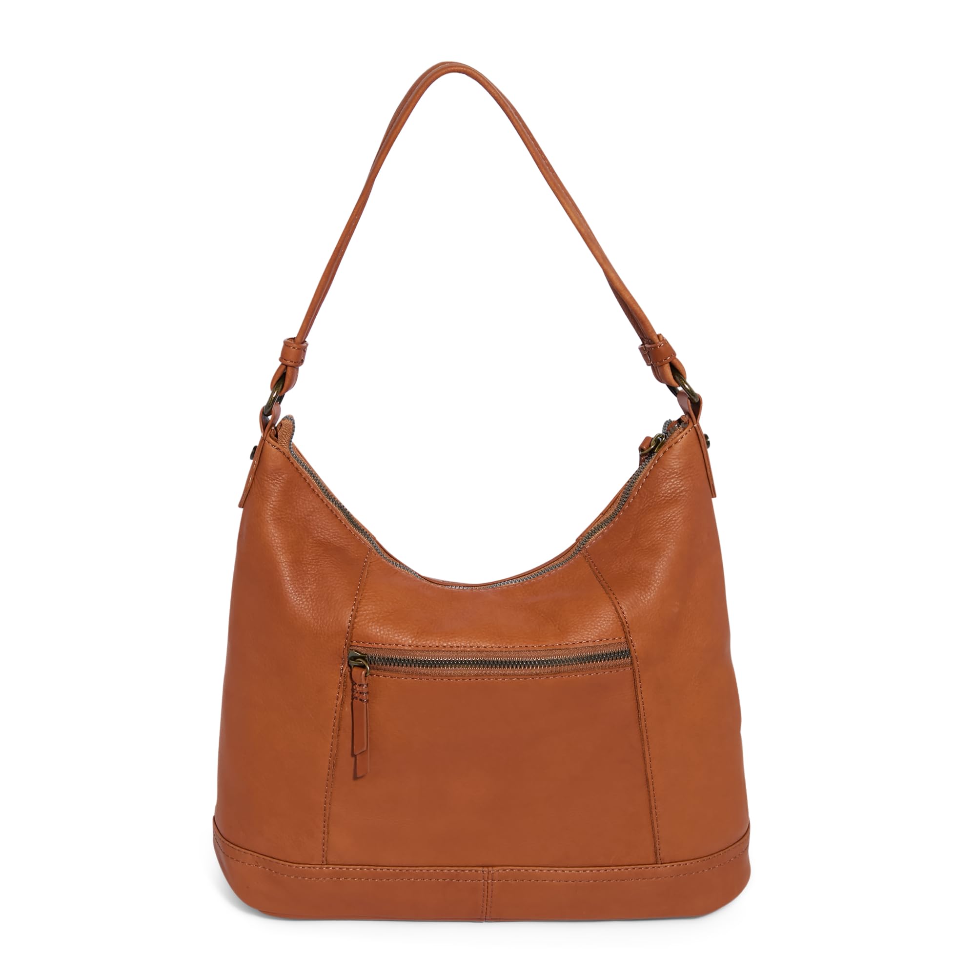 Premium American Leather Hudson Hobo Shoulder Bag for Women - Soft Genuine Leather Purse with Zippered Compartments & Slip Pockets - Perfect for Work, Travel & Everyday Use