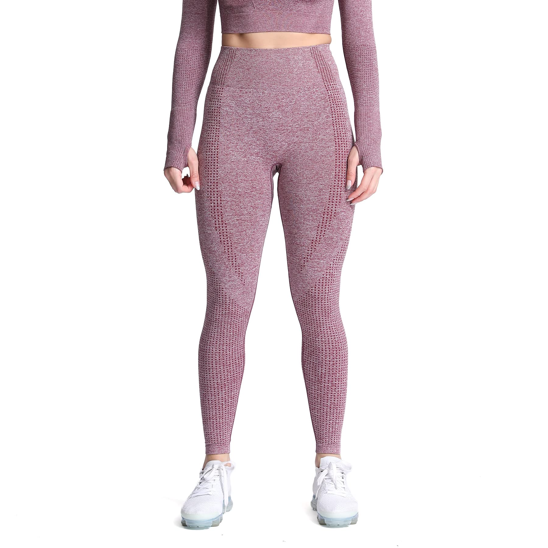 Aoxjox High Waist Yoga Pants for Women - Seamless Workout Leggings 24