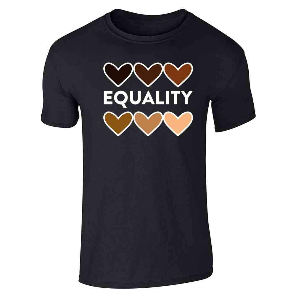Pop Threads Equality Hearts Civil Rights Graphic Tee for Men - Soft Cotton T-Shirt with Inspirational Design - Perfect for Social Justice Events & Casual Wear