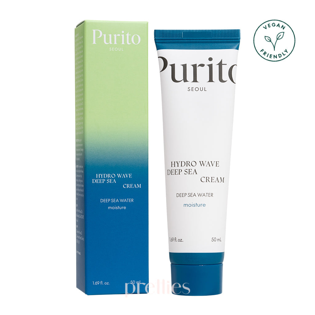 PURITO Hydro Wave Deep Sea Cream 50ml - Intense Hydrating Moisturizer for Dry & Sensitive Skin - Perfect for Nighttime Skincare Routine & Winter Skin Care