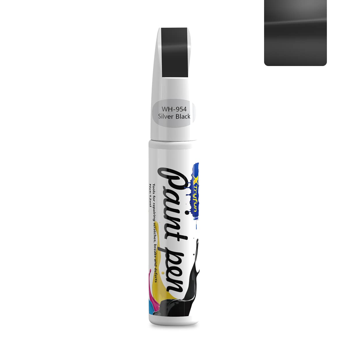 Touch Up Paint for Cars - Scratch Repair Pen, Waterproof Auto Paint Scratch Remover (Silver & Black) | Perfect for DIY Car Scratch Fix, Small Paint Chip Repair & Vehicle Touch Up