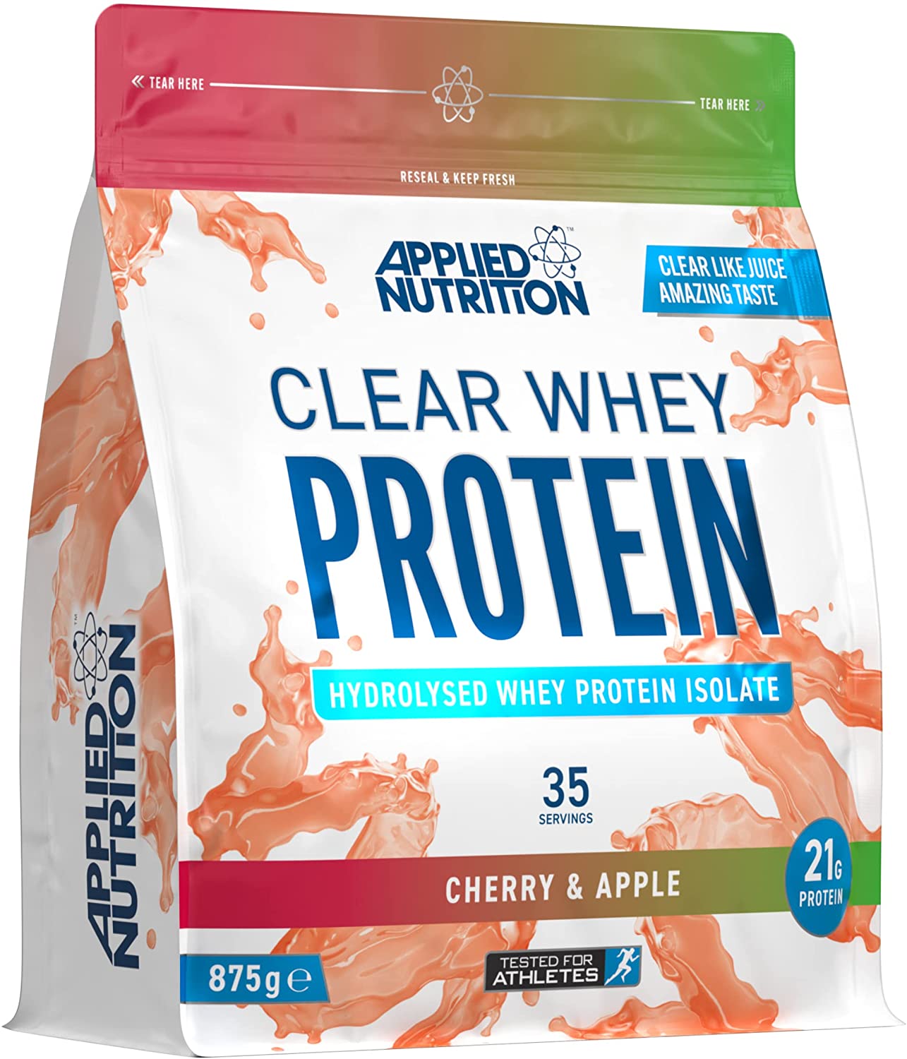 Applied Nutrition Clear Whey Isolate Protein Powder - 875g (35 Servings) | Low-Calorie Post-Workout Recovery & Muscle Building Supplement for Athletes & Fitness Enthusiasts