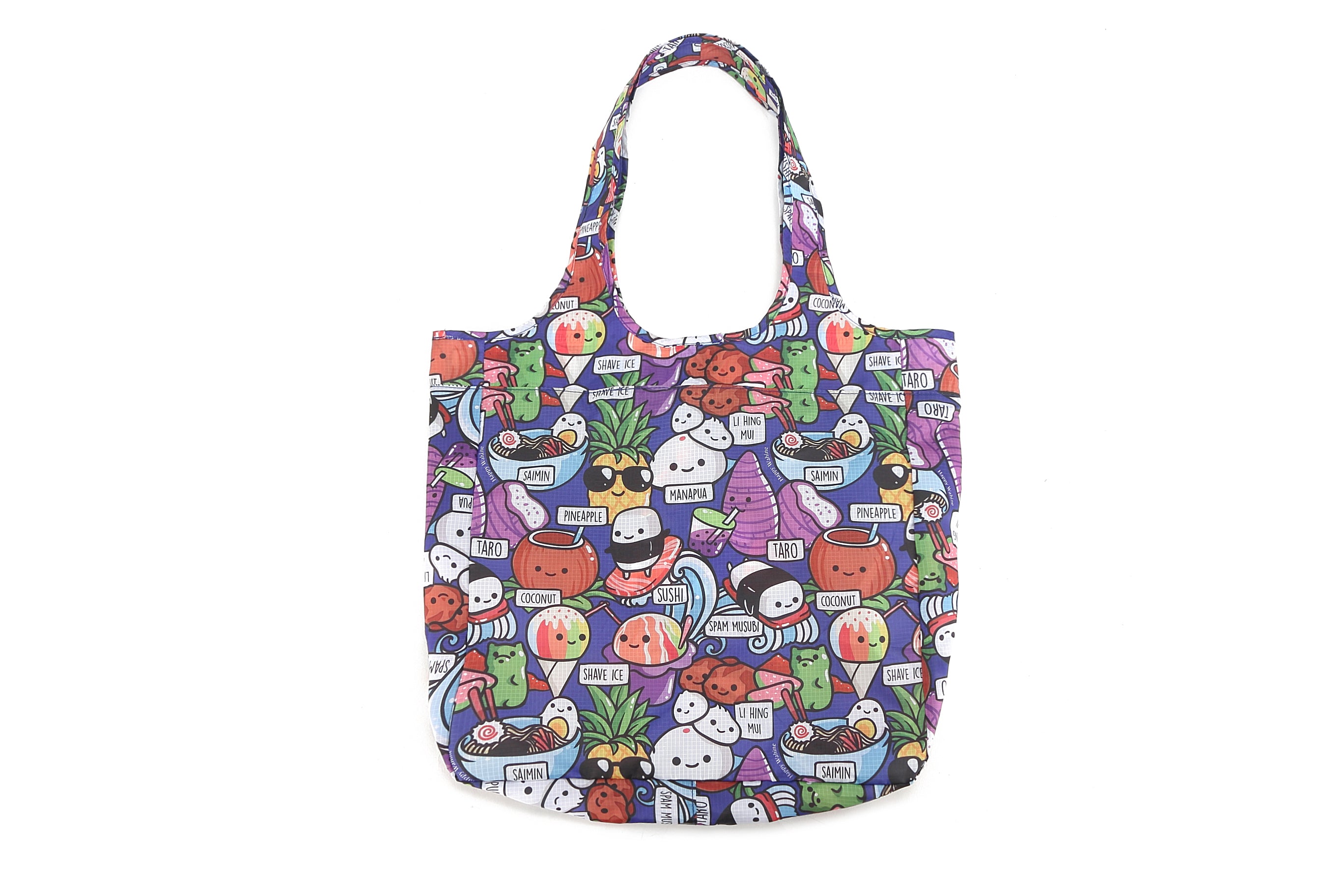 Foldable Reusable Shopping Bag - Jacqueline Craving Hawaii Blue Eco-Friendly Tote for Groceries, Beach, Travel & Daily Use