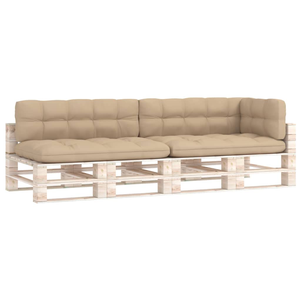 SKM 5-Piece Beige Pallet Sofa Cushions Set - Soft & Comfortable Seat Cushions for Outdoor Patio, Garden Furniture, and DIY Pallet Couches
