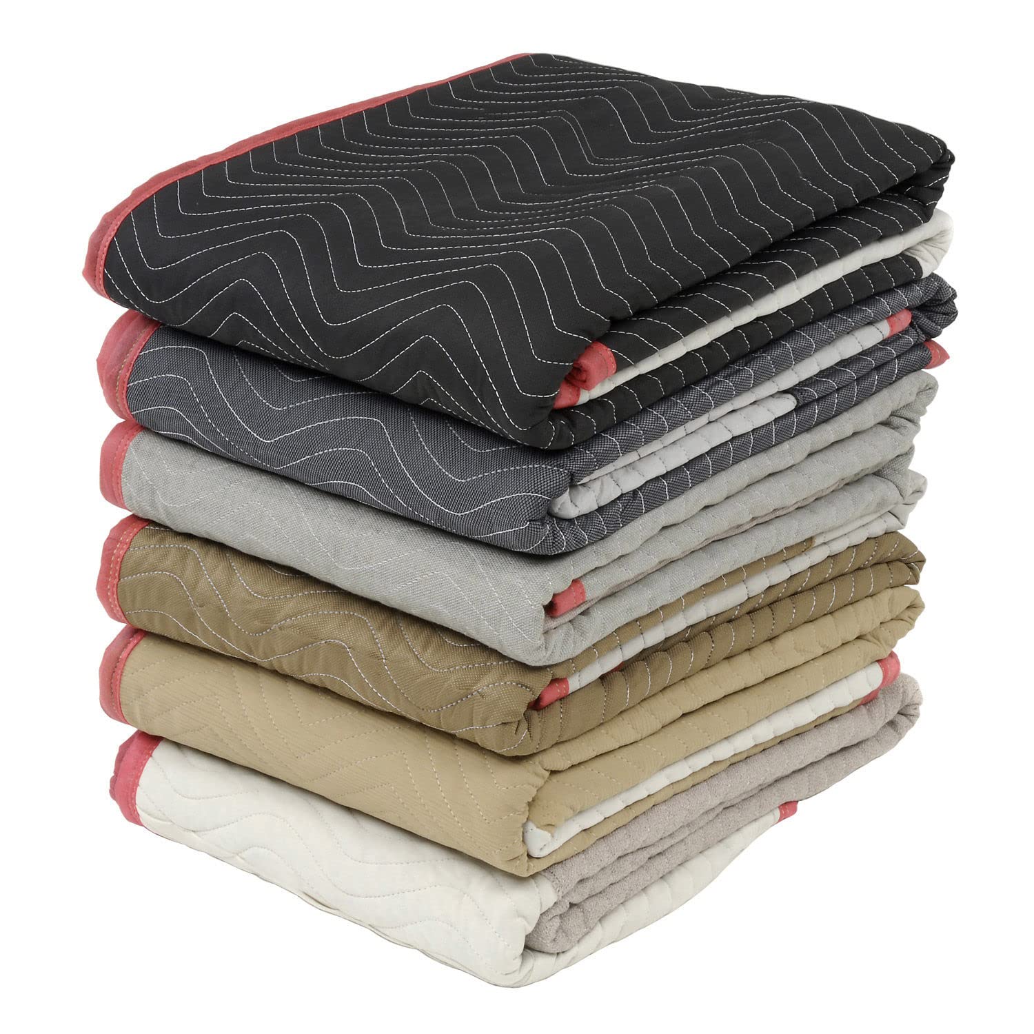 Heavy Duty Quilted Moving Blankets (Pack of 6) - Furniture Protector Pads for Moving, Storage & Home Use - Durable Padding for Sofas, Mattresses & Delicate Items