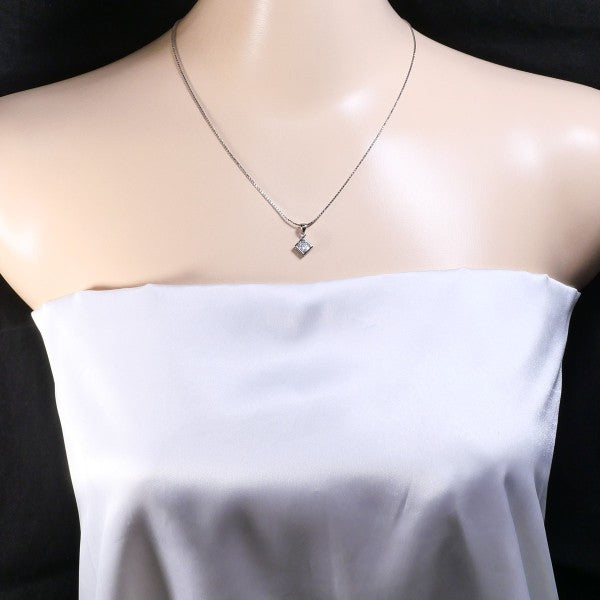 18K White Gold Diamond Necklace for Women - Elegant Pendant Jewelry Gift for Anniversary, Wedding & Special Occasions