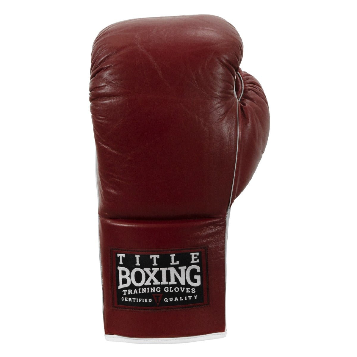 TITLE Boxing Old School Leather Lace-Up Sparring Gloves - Professional Training & Heavy Bag Workouts for Boxing, MMA & Fitness