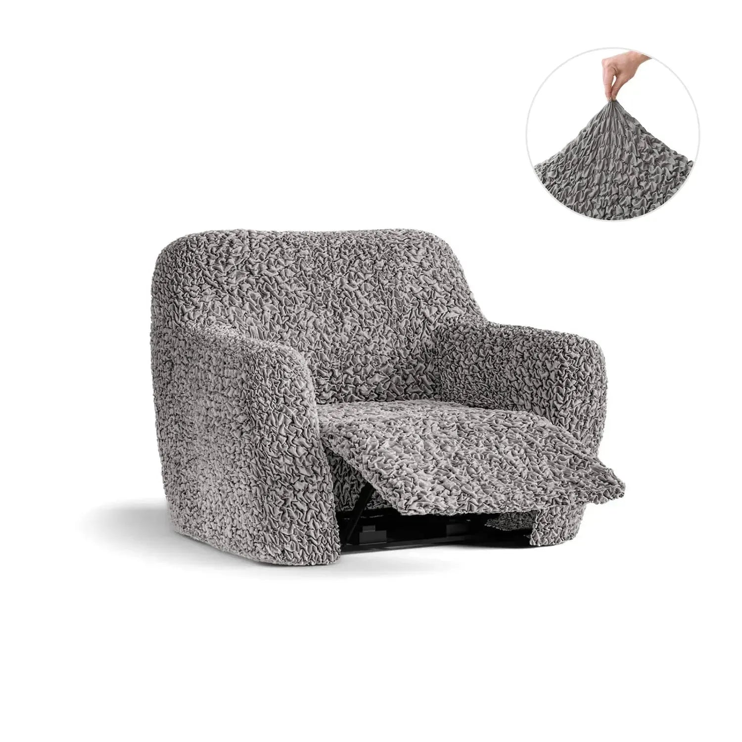 Fuco Cotton Reclining Armchair Slipcover - Stretchable Furniture Protector for Living Room, Bedroom & Home Theater Comfort