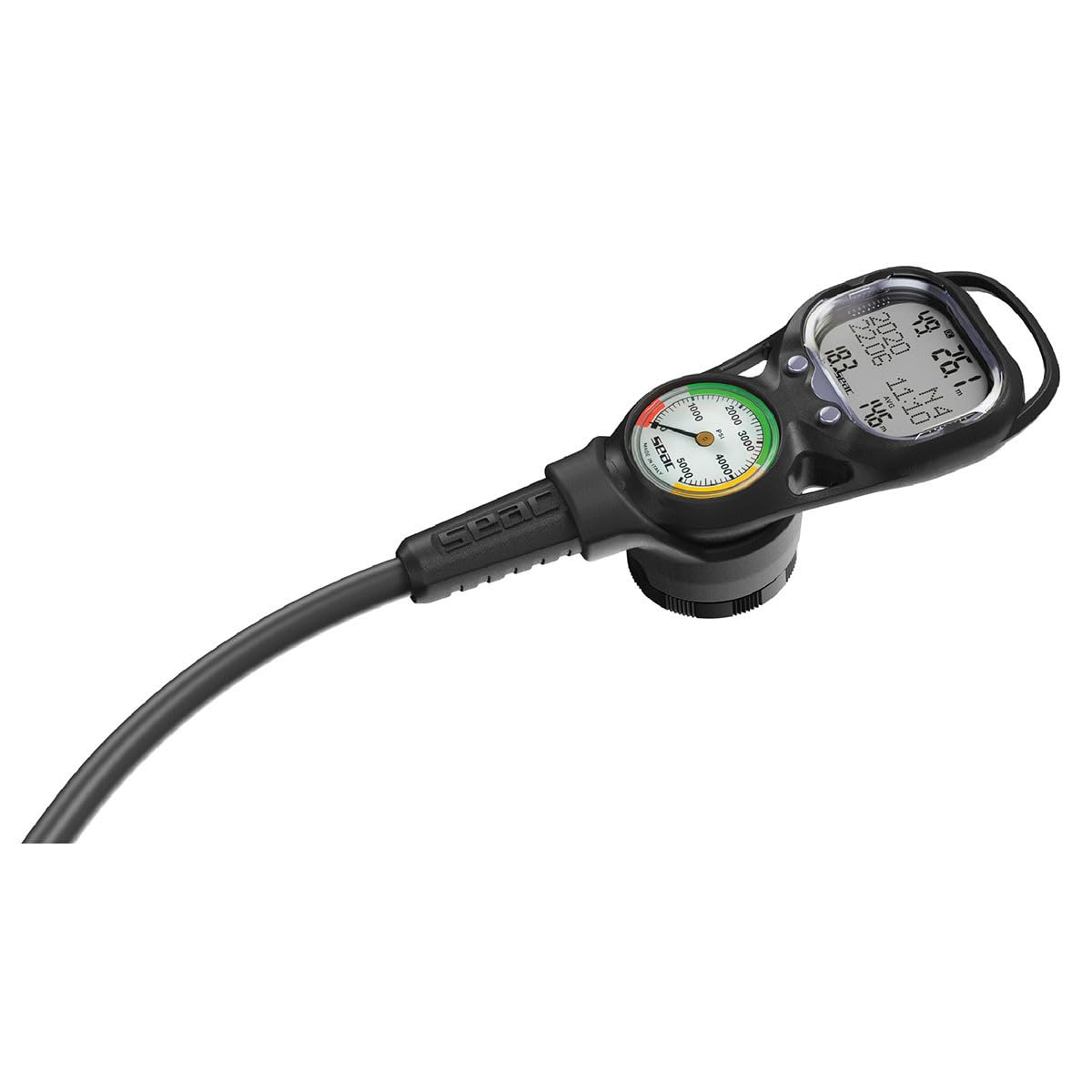 Seac Screen Dive Computer Console with SPG and Compass - Professional Scuba Diving Gear for Underwater Exploration & Safety