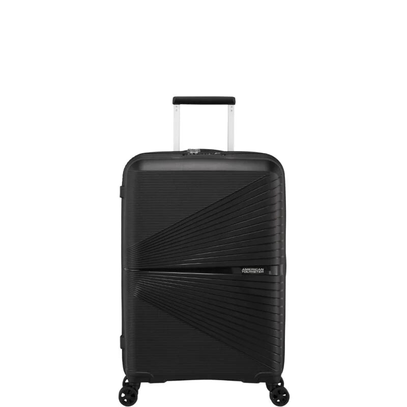 American Tourister Airconic 3-Piece Luggage Set - Durable Black Suitcases for Travel, Business Trips & Vacations | Carry-On, Check-In & Spinner Wheel Design