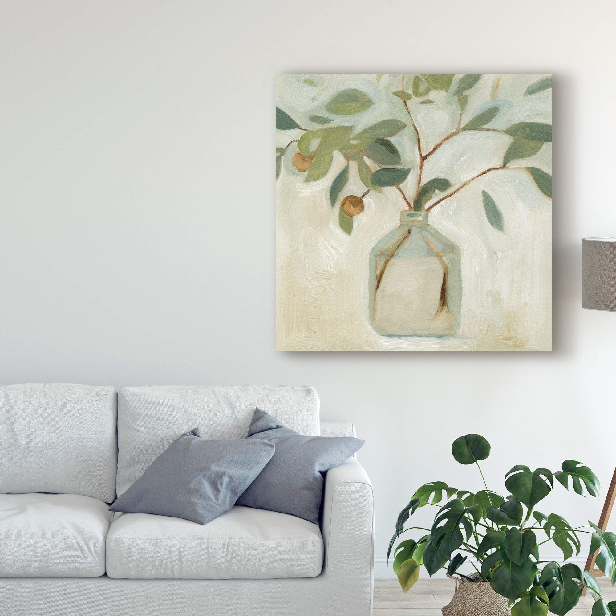 Emma Scarvey Neutral Arrangement I 18x18 Fine Art Print - Modern Abstract Wall Decor for Living Room, Bedroom & Office