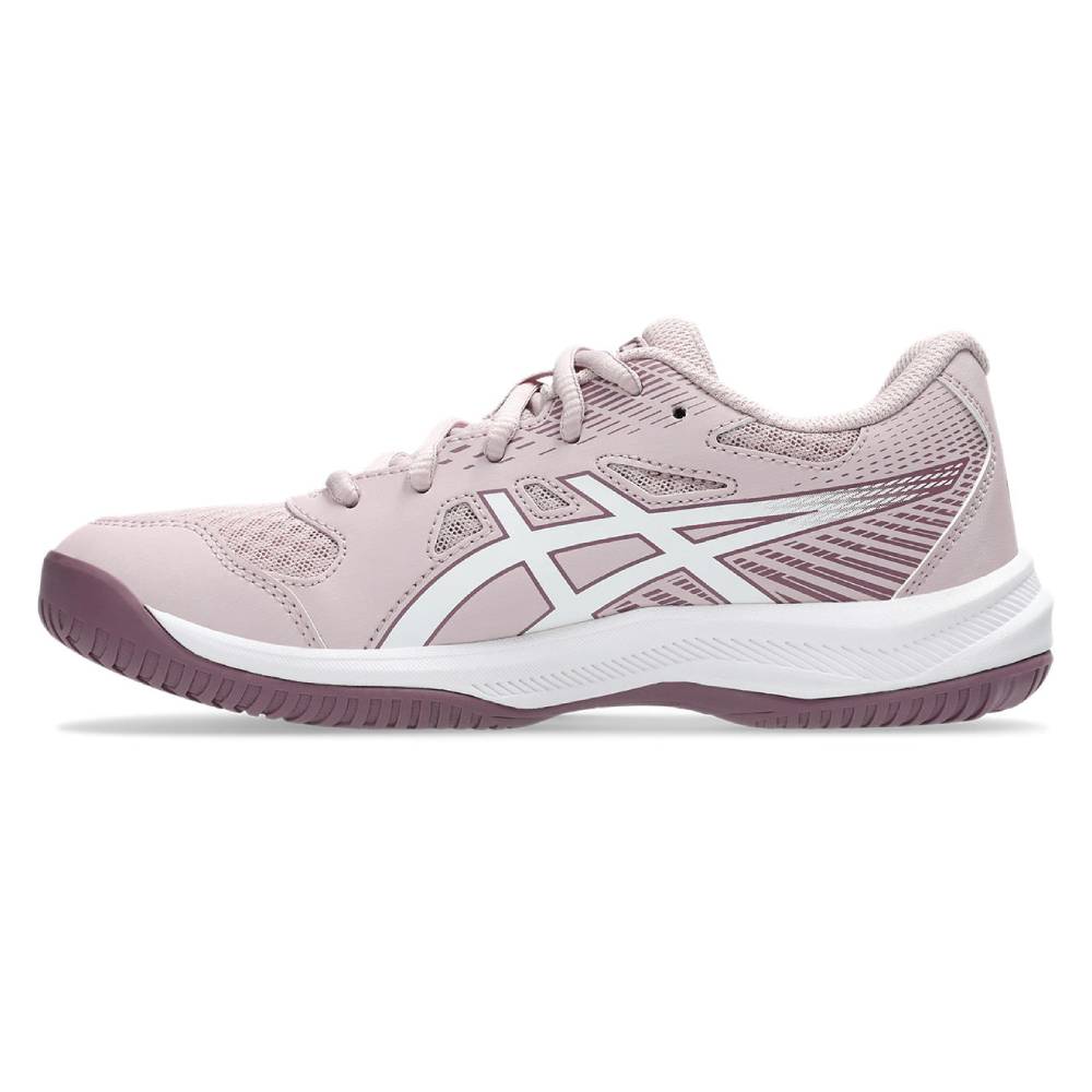 ASICS Upcourt 6 GS Junior Indoor Court Shoes for Girls - Watershed Rose/White - Volleyball, Badminton & Indoor Sports Sneakers