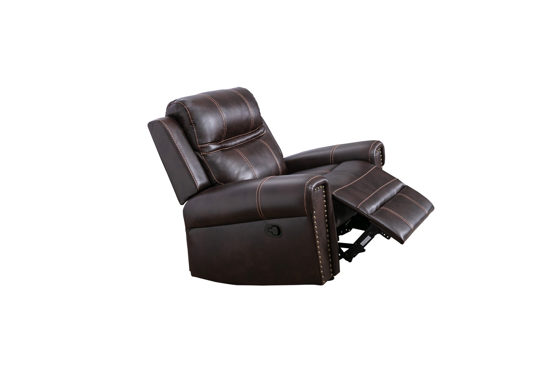 Emerson Brown Reclining Living Room Set - 3-Piece Sofa and Loveseat with Cup Holders - Perfect for Family Movie Nights and Relaxing in Your Home Theater