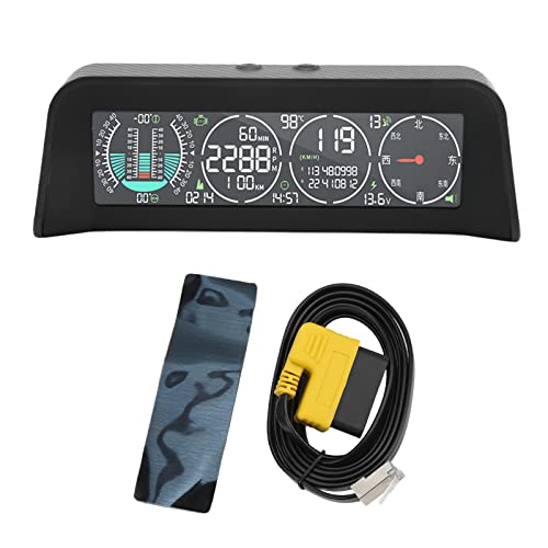 Aramox Smart GPS OBD HUD Display - Dual Channel Adjustable Brightness Universal Car Head Up Display - Digital Speedometer for Safer Driving (Compatible with Most Vehicles) - Perfect for Night Driving & Long Road Trips