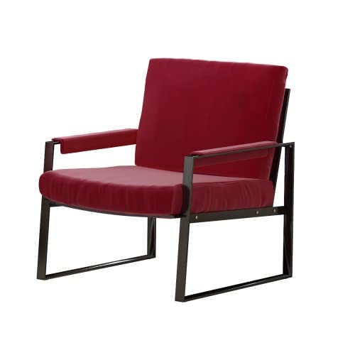 TXXM Single Sofa Chair with Comfortable Cushion - Modern Armchair for Living Room & Bedroom | Medieval Style Leisure Recliner with Metal Frame | Luxury Simple Design for Relaxing, Reading & Lounging