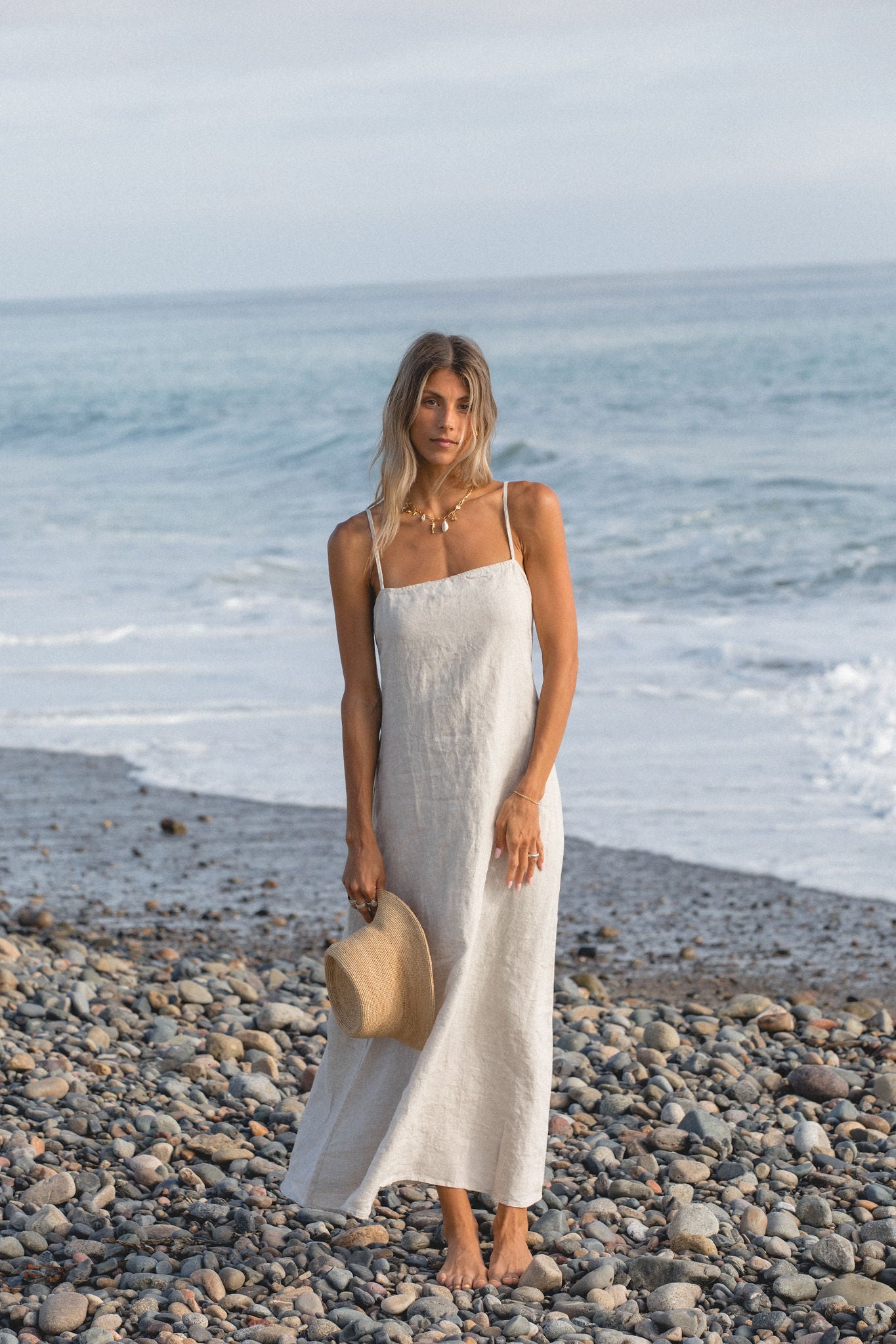 Stylish Sicily Linen Maxi Dress for Women - Breathable Summer Beach Dress, Boho Chic Vacation Outfit, Perfect for Beach Parties, Weddings & Casual Wear