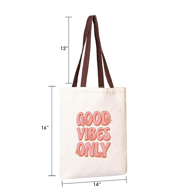 Stitchify Canvas Tote Bags for Women - Eco-Friendly 100% Organic Cotton Reusable Shopping Bags | Perfect for College, Office, Travel & Beach | Durable Multipurpose Carryall for Everyday Use