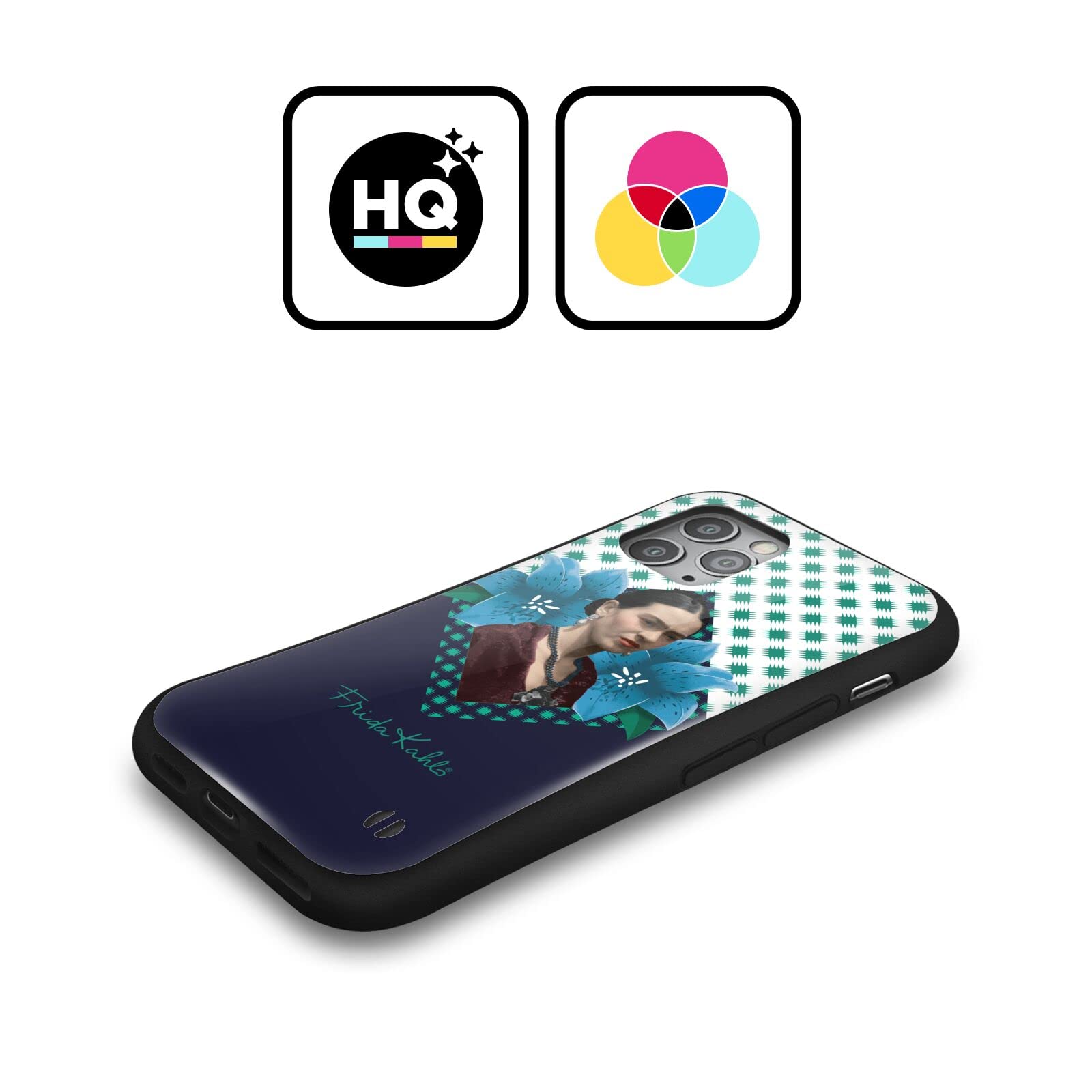 Frida Kahlo Blue Lilies Portrait iPhone 13 Pro Max Case - Officially Licensed Hybrid Protective Cover for Apple iPhone 13 Pro Max - Perfect for Art Lovers & Unique Style Protection