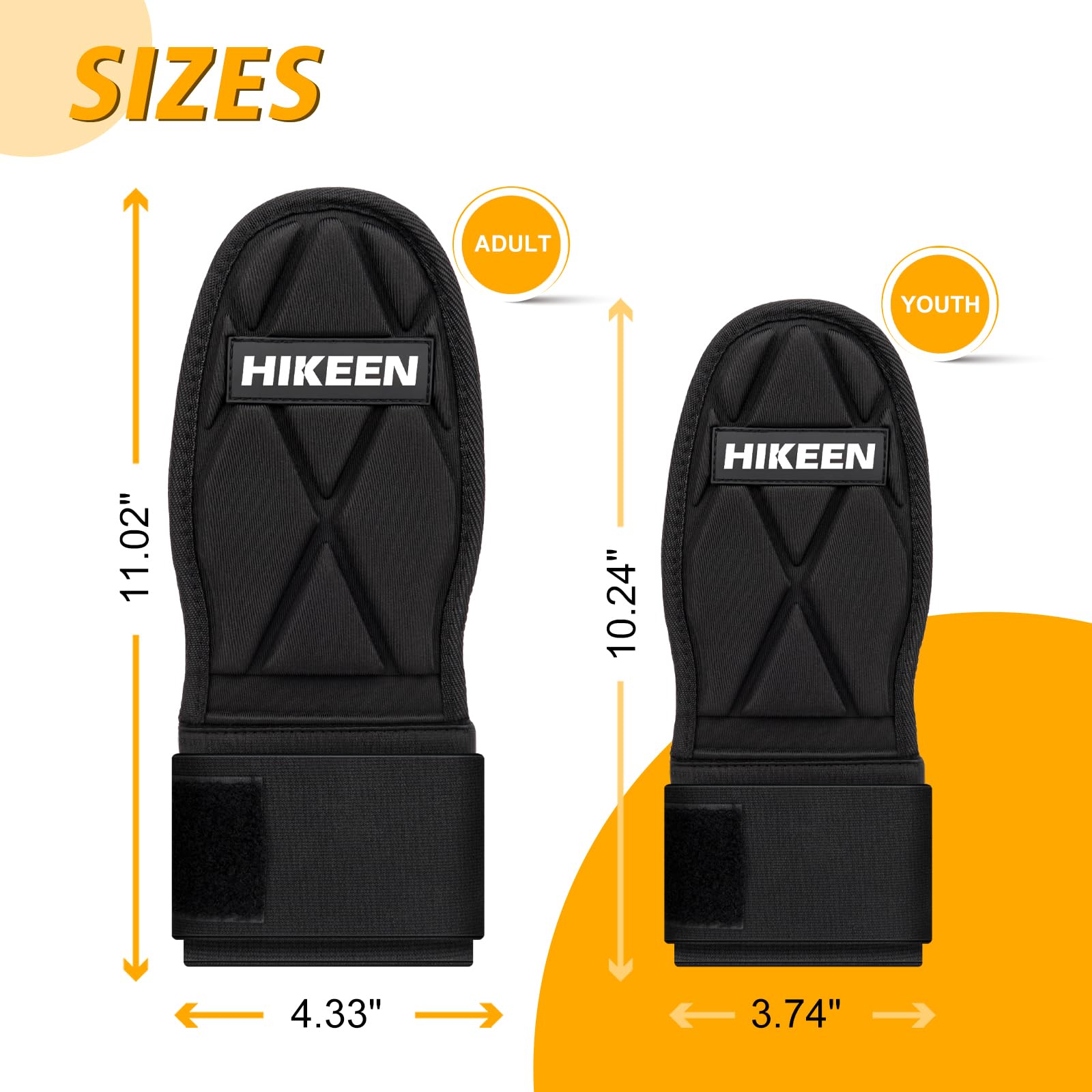 Hikeen Baseball Sliding Mitt - Adjustable Wrist Strap Softball Glove for Youth & Adult Players | Left/Right Hand Universal | Perfect for Training, Games & Field Practice