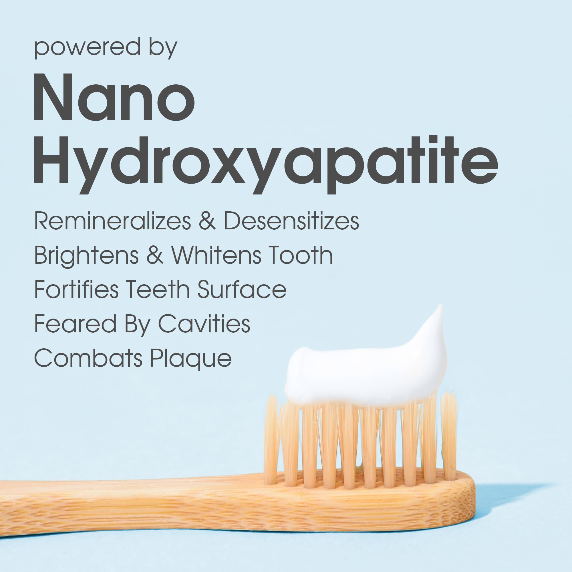 Hotluck Hap Repair Toothpaste - Fluoride Free with 9% Nano Hydroxyapatite for Teeth Remineralization & Whitening - Sensitive Teeth Relief & Oral Care for Adults - Refreshing Mint Flavor 4oz (Pack of 2) - Perfect for Daily Use, Travel & Sensitive Teeth Care