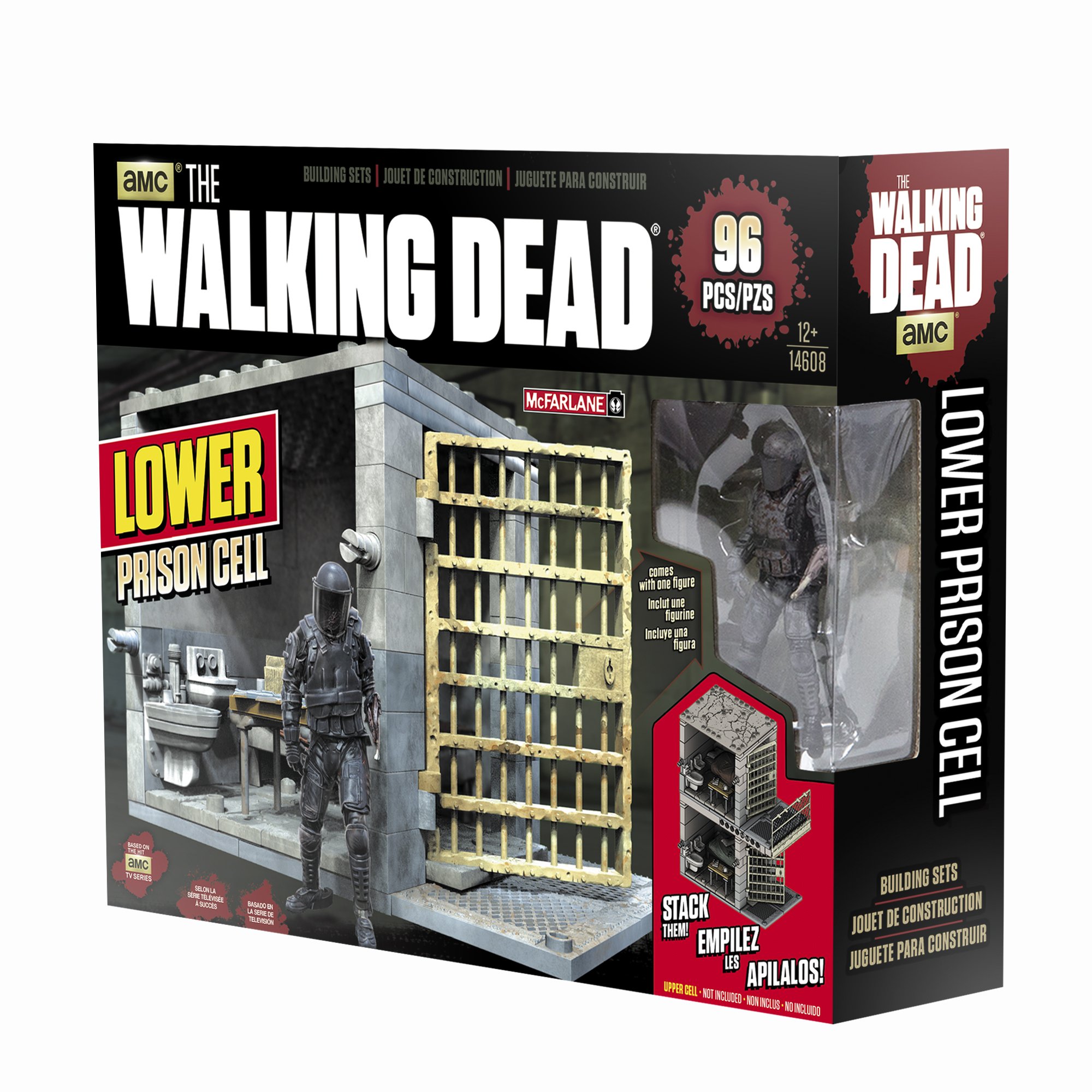 McFarlane Toys The Walking Dead TV Lower Prison Cell Playset - Action Figure Building Set for Collectors & Fans - Perfect for Role Play, Display & Gifts