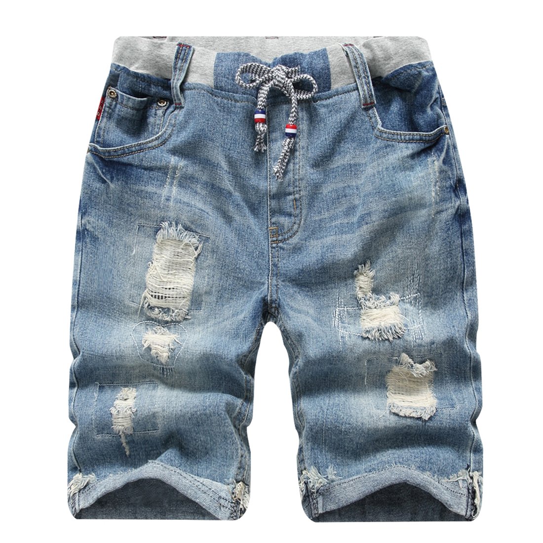 LOKTARC Boys' Ripped Denim Shorts - Casual Summer Wear