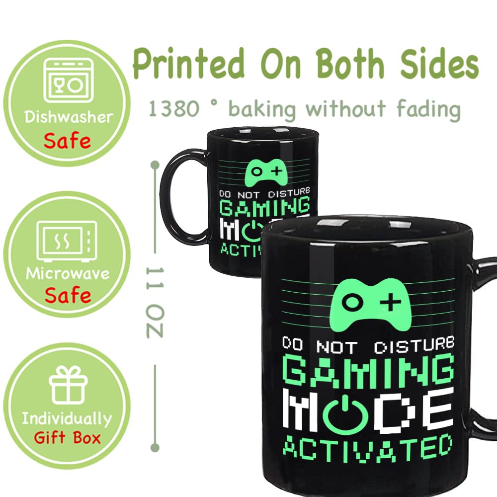 Funny Do Not Disturb Gaming Mug - Perfect Gamer Gift for Men, Boys & Teenagers - Great Birthday Present for Boyfriend & Video Game Lovers - Ideal for Gaming Parties, Office Use & Relaxing Coffee Breaks