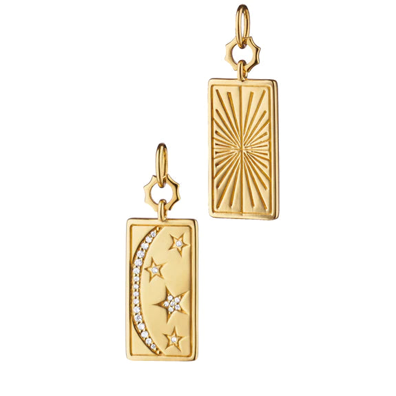 Monica Rich Kosann Sun, Moon and Stars Diamond Medallion Necklace - Elegant Celestial Jewelry for Women, Perfect for Gifts, Weddings & Special Occasions