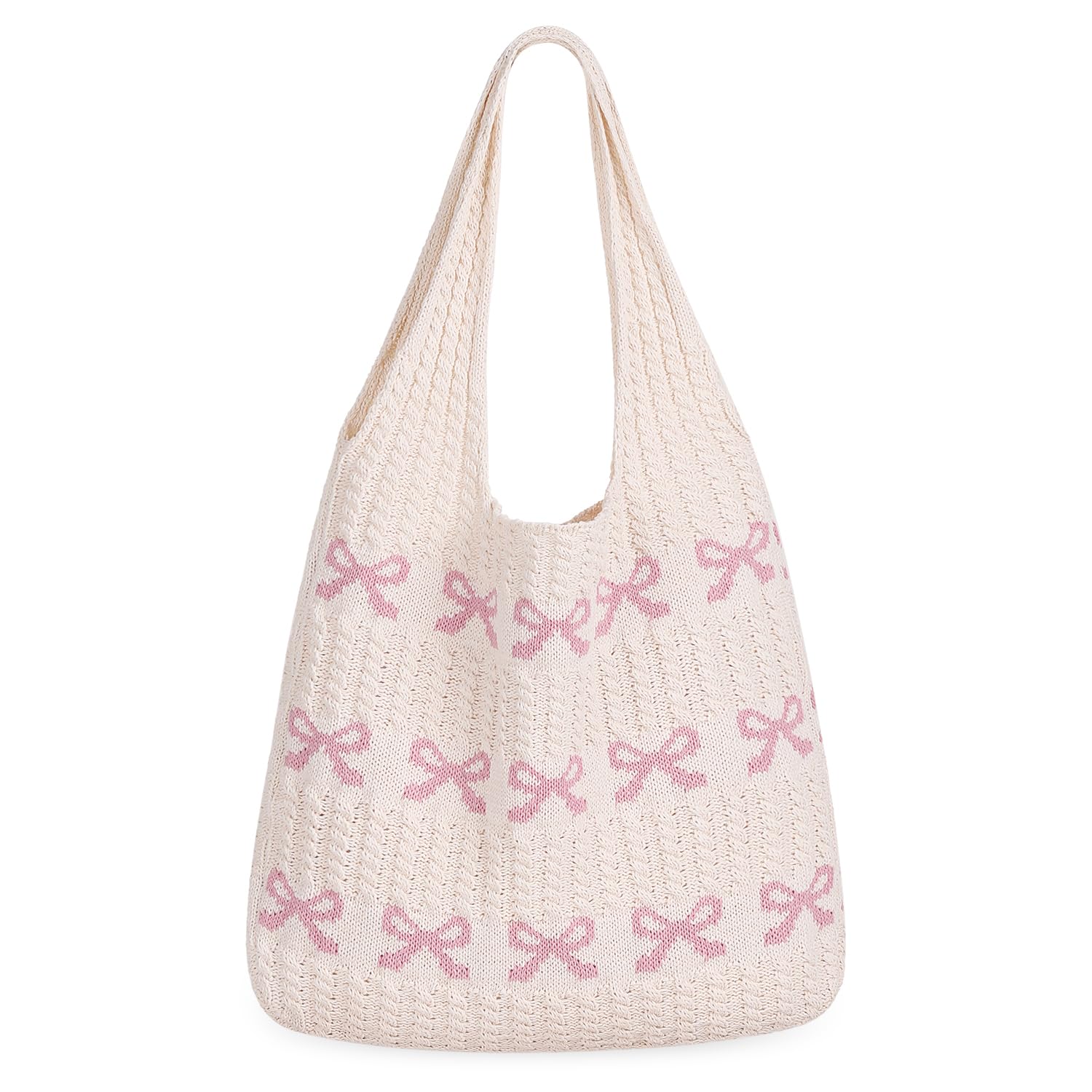 Sightor Crochet Tote Bag for Women - Breathable Mesh Beach Bag, Knit Summer Hobo Purse, Stylish Boho Shoulder Bag for Vacation, Pool & Shopping