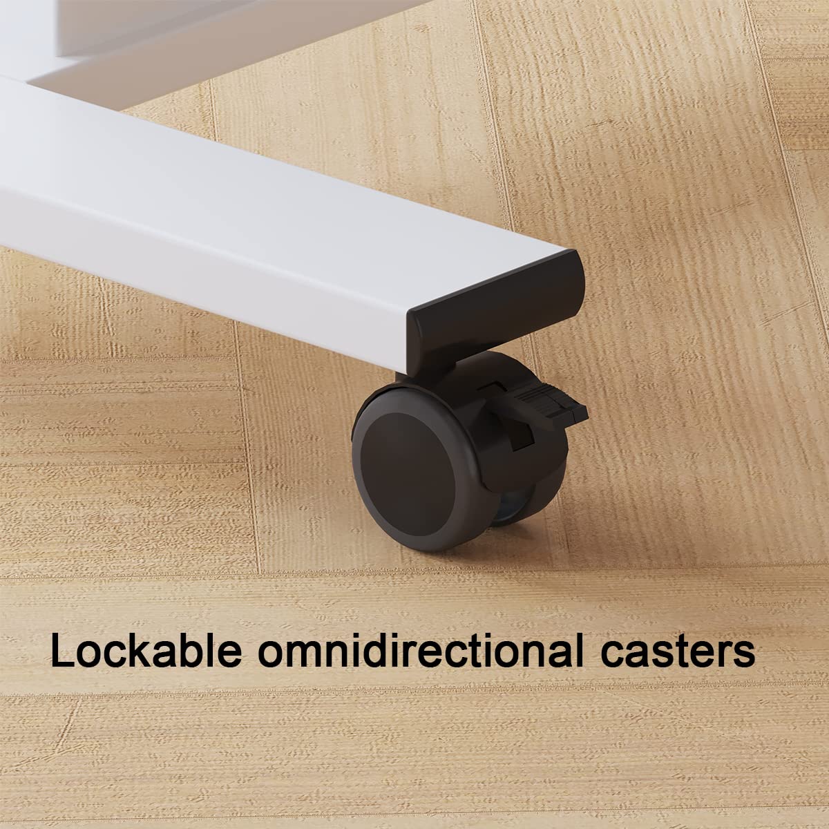 TigerDad Adjustable Height Hospital Bed Table with Wheels - Overbed Desk for Laptop, Food & Reading - Mobile Bedside Table for Home, Nursing Homes & Hospitals (Hand Crank Operation)