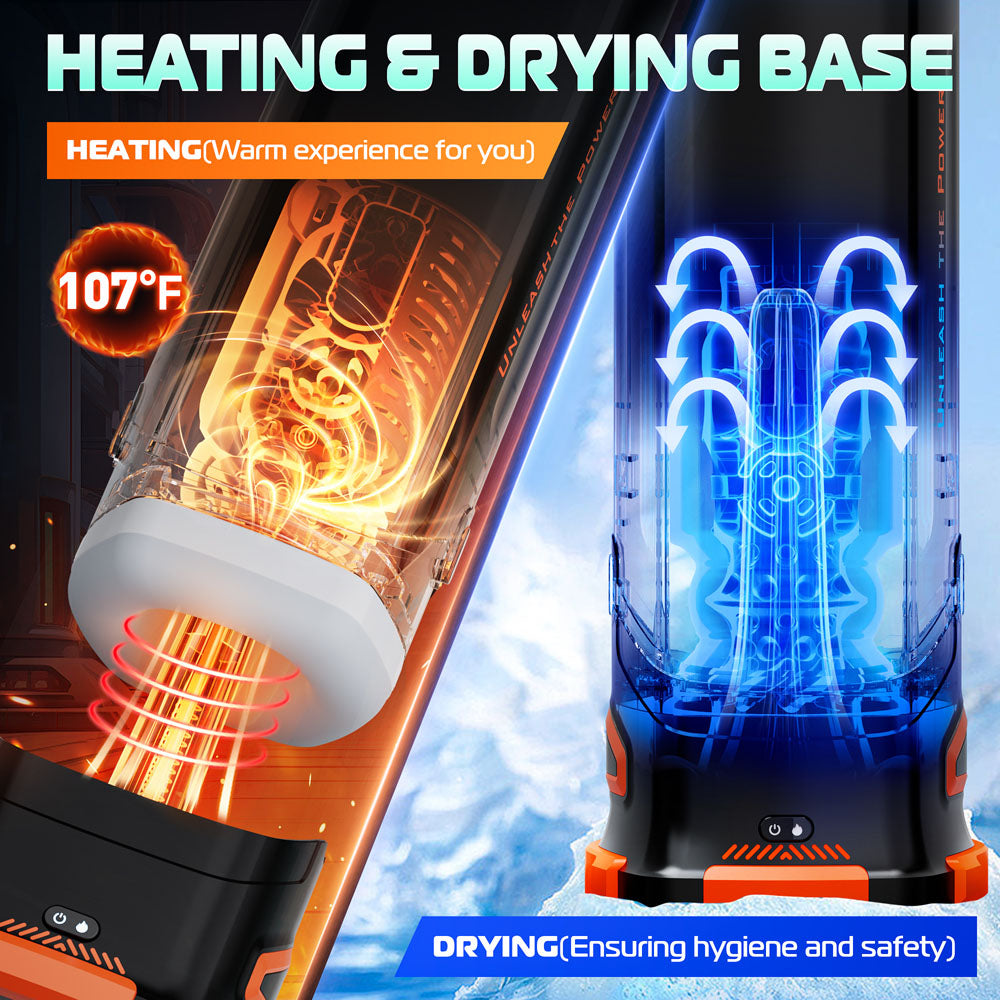 CyberSkin The Titan - Realistic Vibrating Stroking Masturbator with Warming Stand | Lifelike Male Sex Toy for Enhanced Pleasure | Perfect for Solo Play & Couples Use