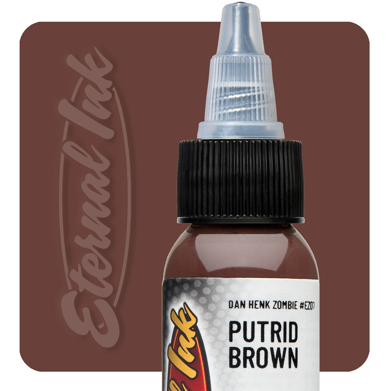 Eternal Zombie Colors Putrid Brown Ink 1oz - High Quality Waterproof Calligraphy Ink for Fountain Pens, Drawing & Art Projects