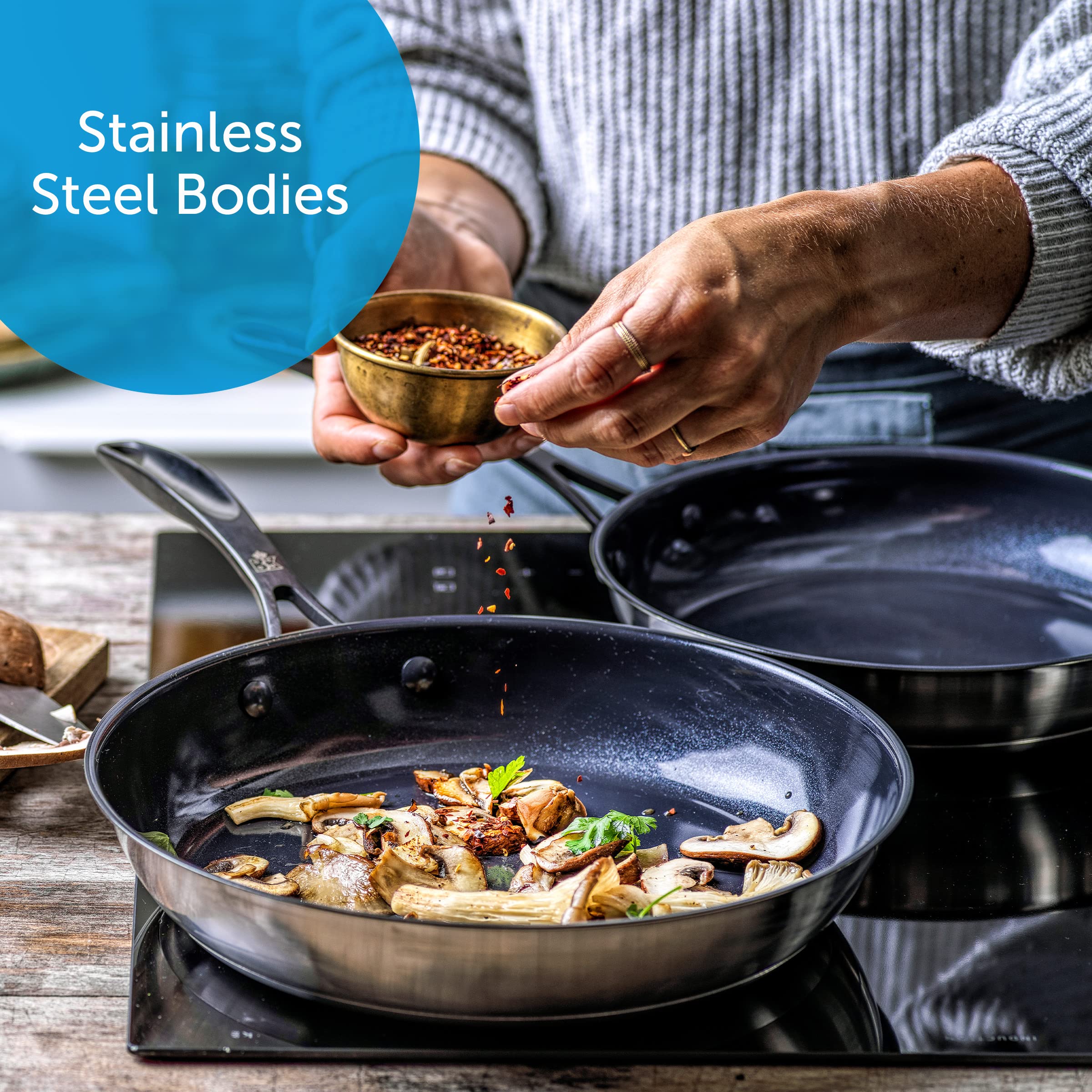 BK Ceramic Nonstick Frying Pan Skillet Set - 9.5