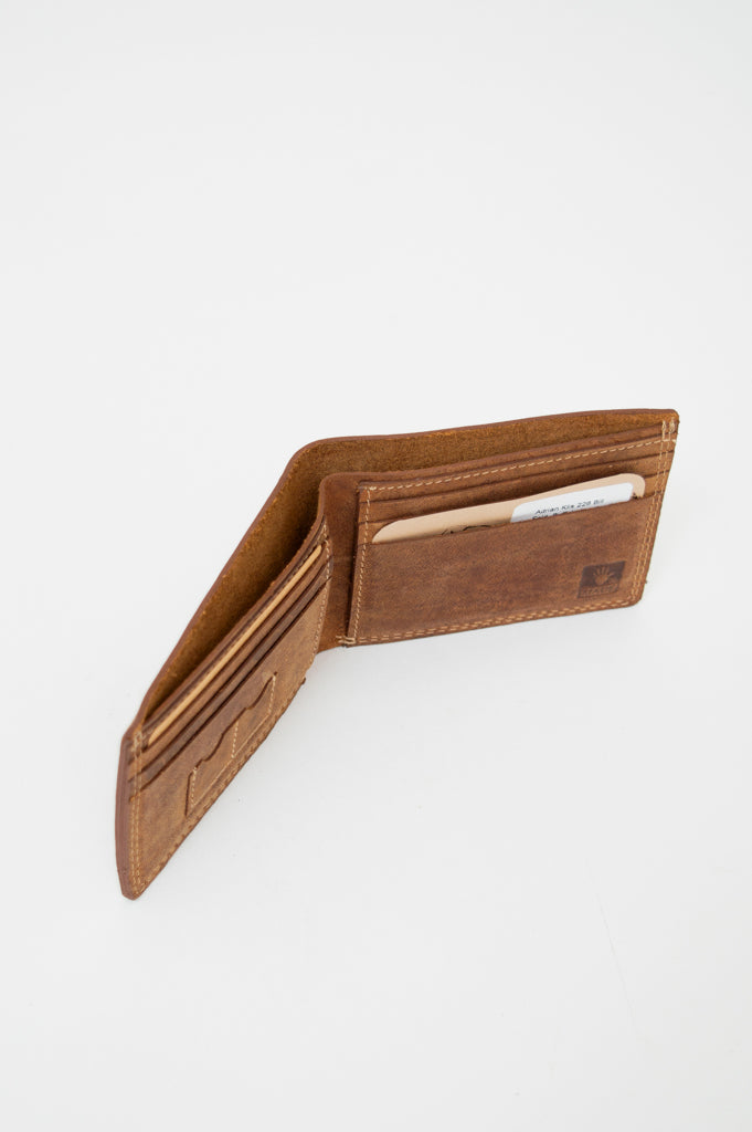 Premium Buffalo Leather Adrian Klis 226 Bill Fold Wallet - Slim Bifold Design for Men, RFID Blocking, Multiple Card Slots - Perfect for Everyday Carry, Travel & Business Use
