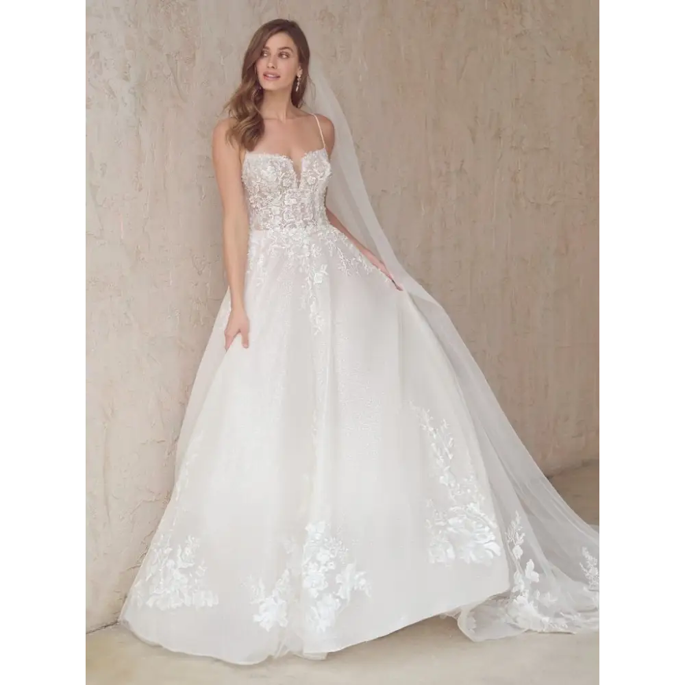 Maggie Sottero Casey Wedding Dress - Elegant Lace Bridal Gown for Bride | Perfect for Church Ceremony, Beach Wedding, and Formal Reception