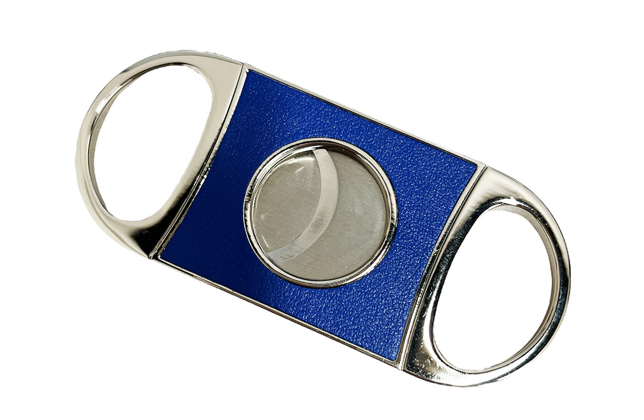 Premium Brizard & Co Double Guillotine Series II Cigar Cutter - Bleached Oak & Royal Blue Design | Perfect for Cigar Enthusiasts & Gifts | Ideal for Home, Office & Outdoor Smoking Sessions